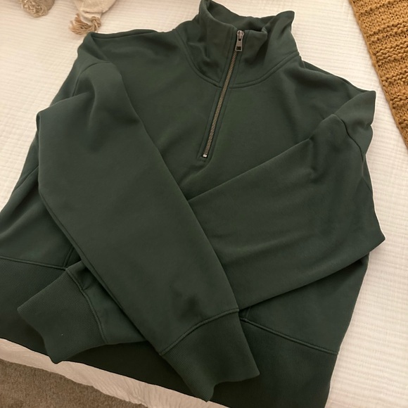 Universal Thread Forest Green Fleece Half-Zip Pullover - Picture 2 of 4